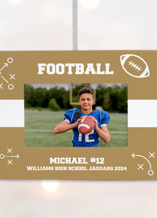 Personalized Football Picture Frame Photo Ornament by ORNAMENTSHOP EXCLUSIVE Personalized Ornament