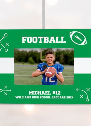 Personalized Football Picture Frame Photo Ornament by ORNAMENTSHOP EXCLUSIVE Personalized Ornament