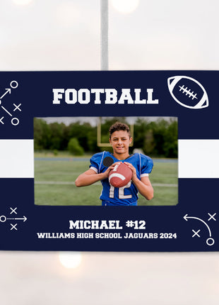 Personalized Football Picture Frame Photo Ornament by ORNAMENTSHOP EXCLUSIVE Personalized Ornament