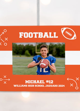 Personalized Football Picture Frame Photo Ornament by ORNAMENTSHOP EXCLUSIVE Personalized Ornament