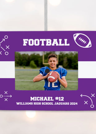Personalized Football Picture Frame Photo Ornament by ORNAMENTSHOP EXCLUSIVE Personalized Ornament