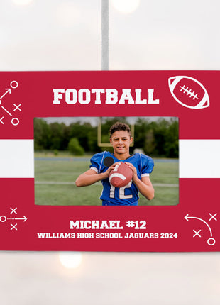 Personalized Football Picture Frame Photo Ornament by ORNAMENTSHOP EXCLUSIVE Personalized Ornament