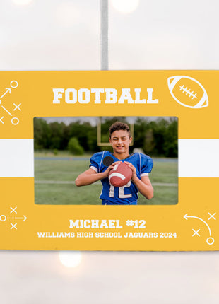 Personalized Football Picture Frame Photo Ornament by ORNAMENTSHOP EXCLUSIVE Personalized Ornament