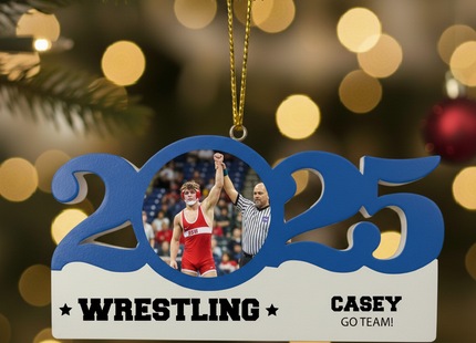 Personalized Dated Wrestling Ornament