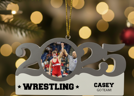 Personalized Dated Wrestling Ornament