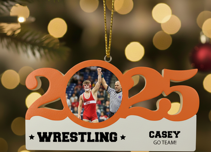 Personalized Dated Wrestling Ornament