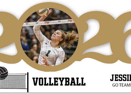 Personalized Dated Volleyball Ornament