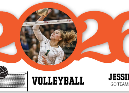 Personalized Dated Volleyball Ornament