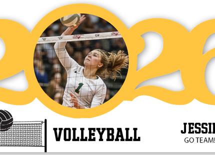 Personalized Dated Volleyball Ornament