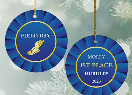 keepsake personalized field day christmas ornament – Christmas ornament, holiday tree decoration or gift
