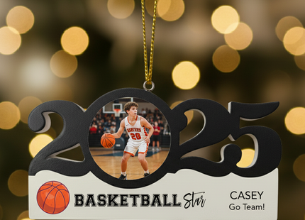 Personalized Dated Basketball Ornament