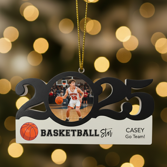 Personalized Dated Basketball Ornament