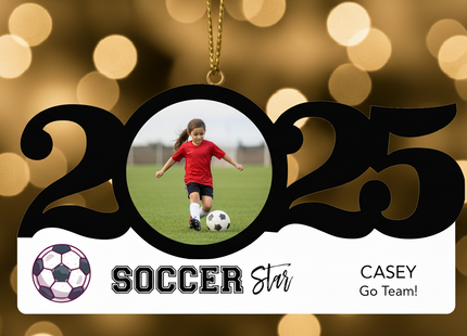 Personalized Dated Soccer Ornament