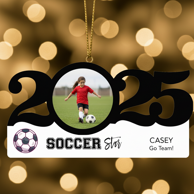 Personalized Dated Soccer Ornament