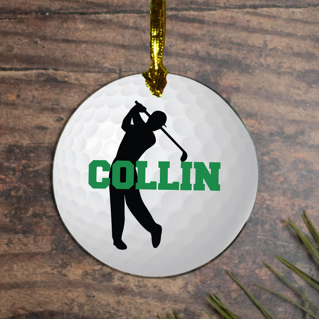 holiday personalized golf m christmas ornament – Christmas ornament, holiday tree decoration or gift