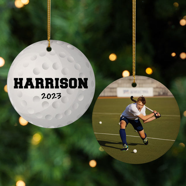 personalized personalized field hockey christmas ornament – Christmas ornament, holiday tree decoration or gift