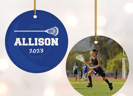 keepsake personalized lacrosse christmas ornament – Christmas ornament, holiday tree decoration or gift