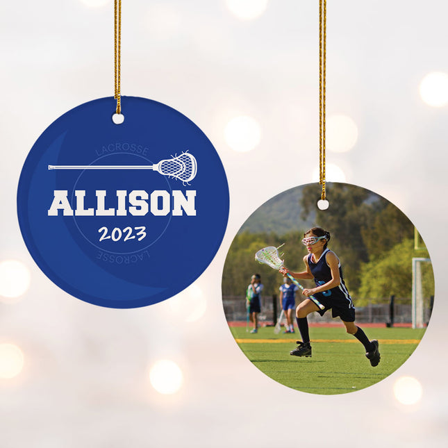 keepsake personalized lacrosse christmas ornament – Christmas ornament, holiday tree decoration or gift