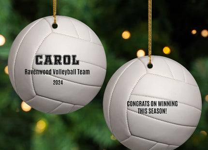 custom personalized volleyball christmas ornament – Christmas ornament, holiday tree decoration or gift