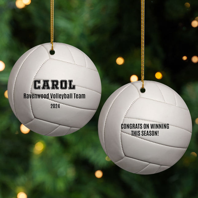 custom personalized volleyball christmas ornament – Christmas ornament, holiday tree decoration or gift
