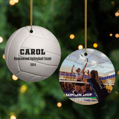 personalized personalized volleyball christmas ornament – Christmas ornament, holiday tree decoration or gift