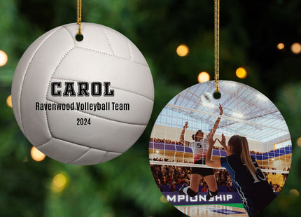 personalized personalized volleyball christmas ornament – Christmas ornament, holiday tree decoration or gift