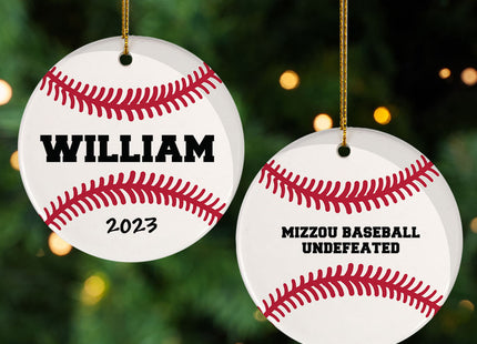 keepsake personalized baseball christmas ornament – Christmas ornament, holiday tree decoration or gift