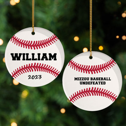 keepsake personalized baseball christmas ornament – Christmas ornament, holiday tree decoration or gift