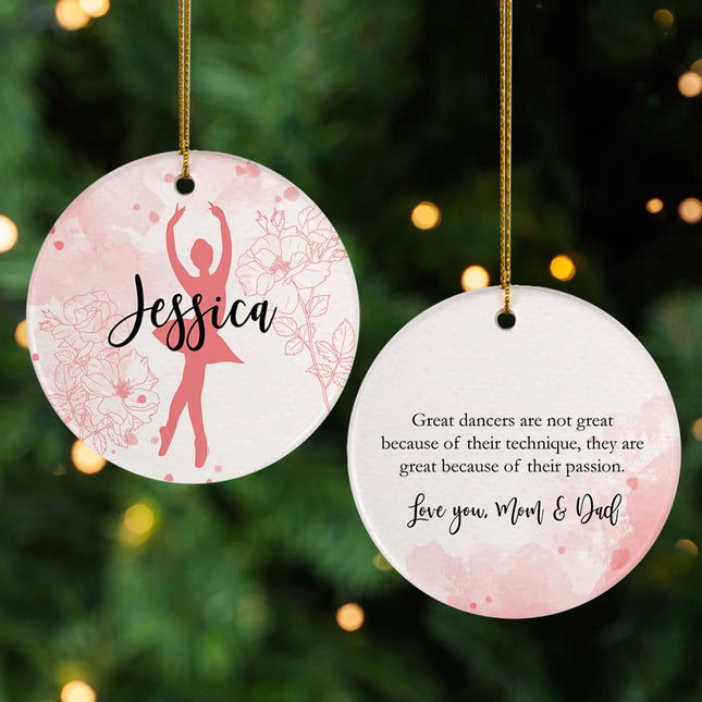 keepsake personalized ballet christmas ornament – Christmas ornament, holiday tree decoration or gift