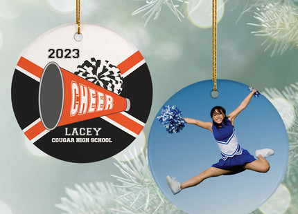 personalized personalized cheer photo christmas ornament – Christmas ornament, holiday tree decoration or gift