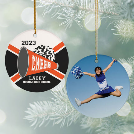 personalized personalized cheer photo christmas ornament – Christmas ornament, holiday tree decoration or gift