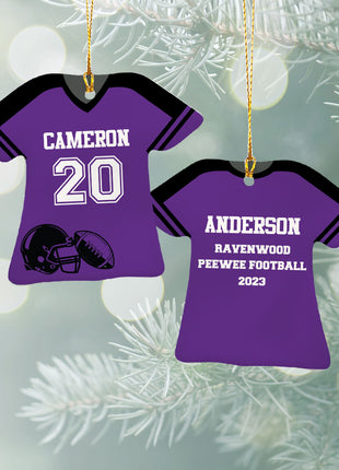 Personalized Baseball Jersey - Purple Christmas Ornament from ORNAMENT EXCLUSIVE Personalized Ornament