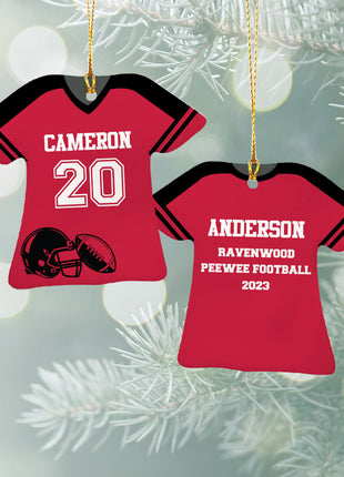 Personalized Baseball Jersey - Purple Christmas Ornament from ORNAMENT EXCLUSIVE Personalized Ornament