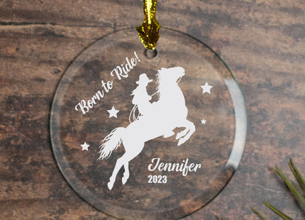 personalized personalized born to ride christmas ornament – Christmas ornament, holiday tree decoration or gift
