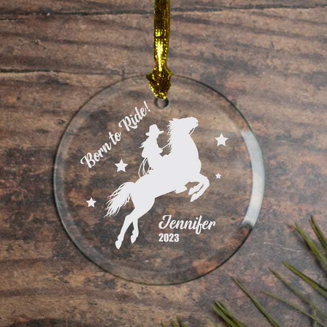 personalized personalized born to ride christmas ornament – Christmas ornament, holiday tree decoration or gift