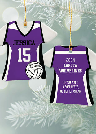 Personalized Baseball Jersey - Purple Christmas Ornament from ORNAMENT EXCLUSIVE Personalized Ornament
