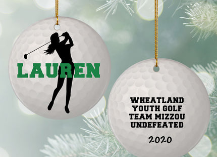 keepsake personalized golf christmas ornament – Christmas ornament, holiday tree decoration or gift