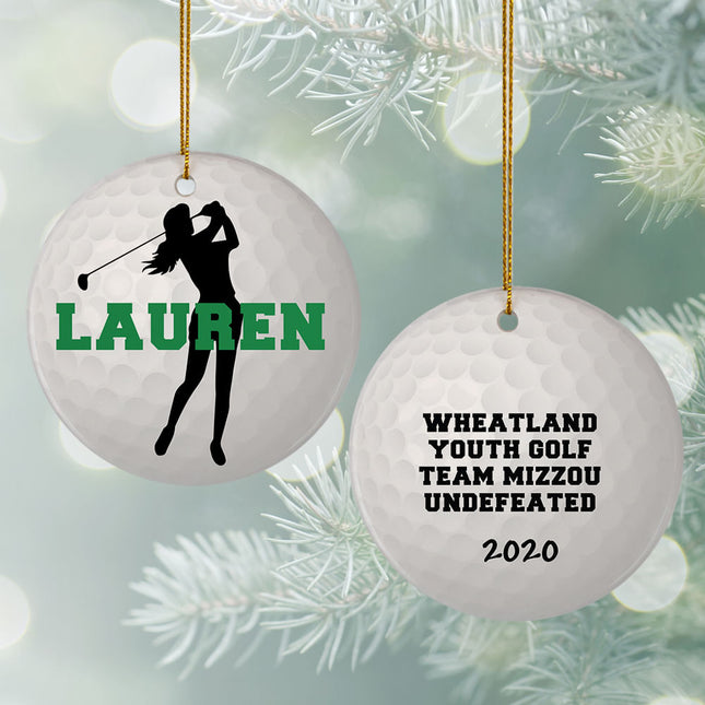 keepsake personalized golf christmas ornament – Christmas ornament, holiday tree decoration or gift