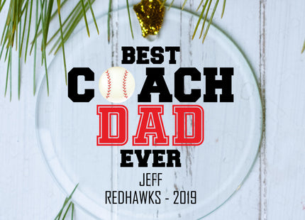 decorative personalized best coach baseball christmas ornament – Christmas ornament, holiday tree decoration or gift