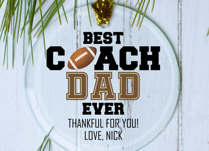 engraved personalized best coach football christmas ornament – Christmas ornament, holiday tree decoration or gift