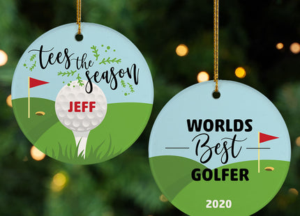 personalized personalized world's best golfer christmas ornament – Christmas ornament, holiday tree decoration or gift