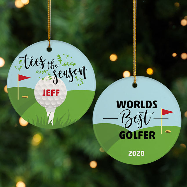 personalized personalized world's best golfer christmas ornament – Christmas ornament, holiday tree decoration or gift
