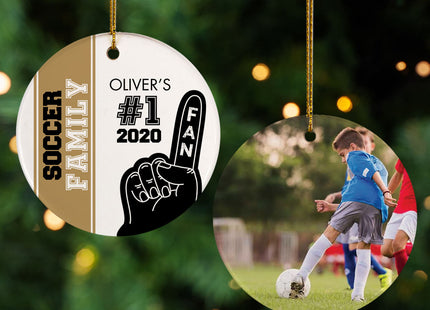 personalized personalized #1 fan soccer christmas ornament – Christmas ornament, holiday tree decoration or gift