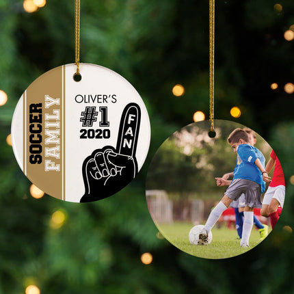 personalized personalized #1 fan soccer christmas ornament – Christmas ornament, holiday tree decoration or gift