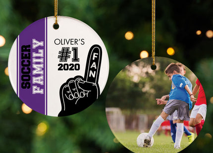 keepsake personalized #1 fan soccer christmas ornament – Christmas ornament, holiday tree decoration or gift