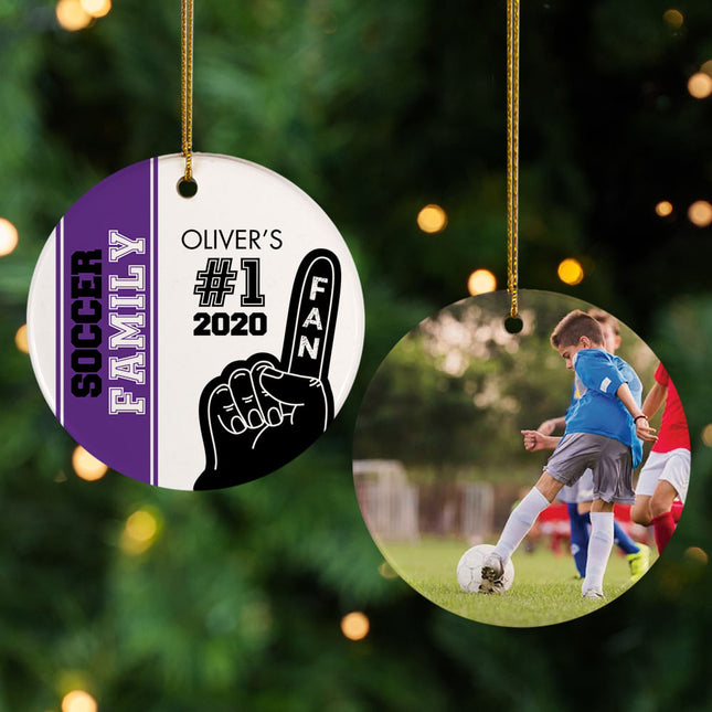 keepsake personalized #1 fan soccer christmas ornament – Christmas ornament, holiday tree decoration or gift