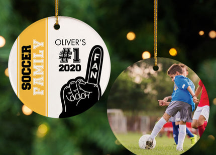keepsake personalized #1 fan soccer christmas ornament – Christmas ornament, holiday tree decoration or gift