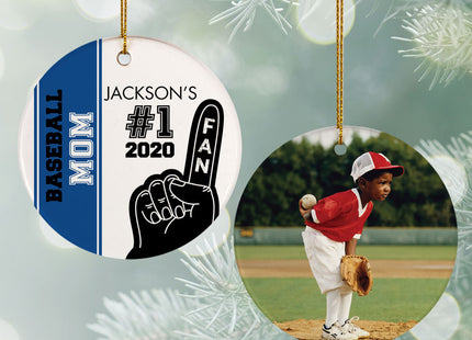 keepsake personalized #1 fan baseball christmas ornament – Christmas ornament, holiday tree decoration or gift