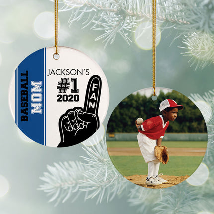 keepsake personalized #1 fan baseball christmas ornament – Christmas ornament, holiday tree decoration or gift