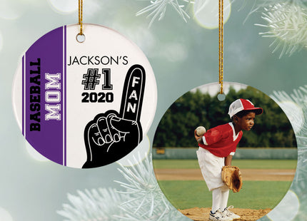 personalized personalized #1 fan baseball christmas ornament – Christmas ornament, holiday tree decoration or gift
